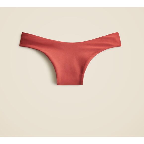 J.Crew Classic Sculpt Sunny Bikini Bottom Sz XS Carolina Clay High-Cut Mid Rise - Picture 3 of 8